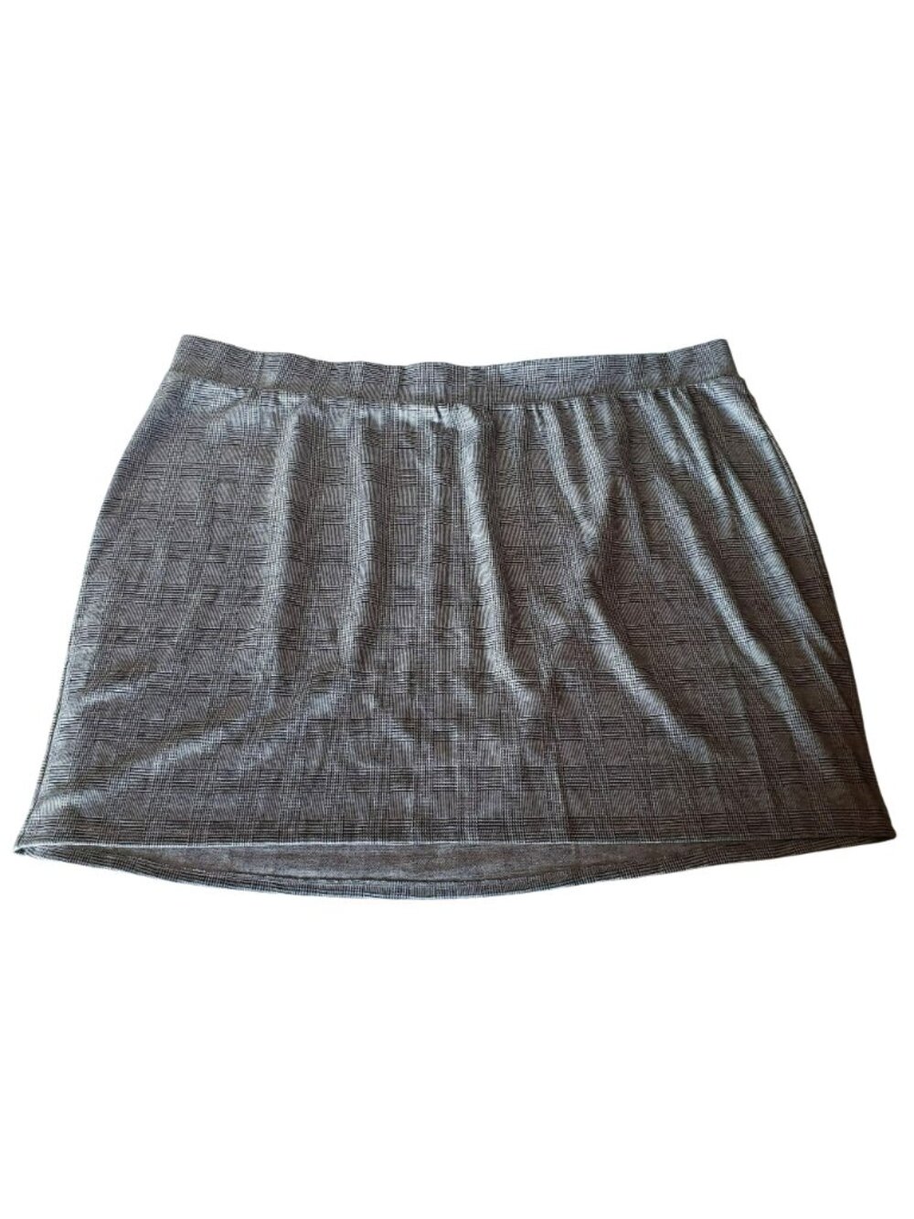 Torrid Black White Herringbone Mini Studio Knit High Waist Skirt Preppy Academia - Picture 4 of 12